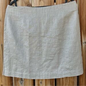 Sandwich Linen Sand Beige Mini Skirt Size 40